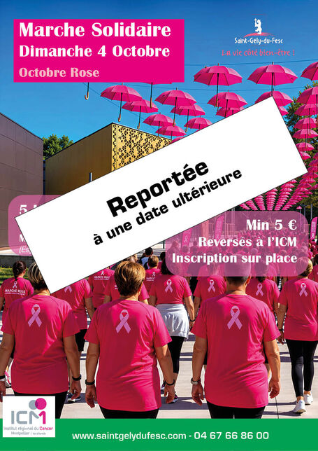 Octobre rose 2026 reportée