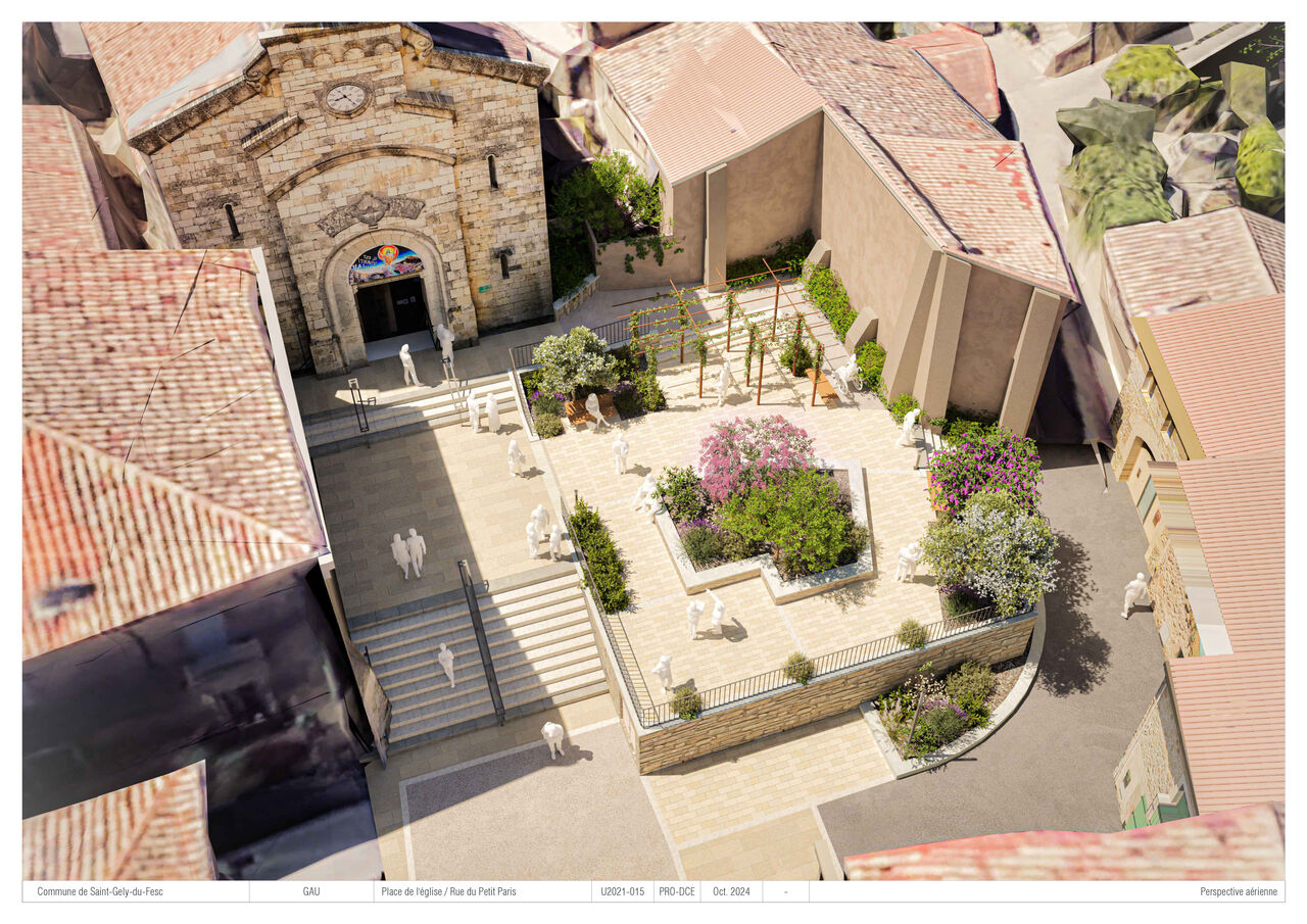Maquette 3D de la future place de l'église